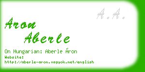 aron aberle business card